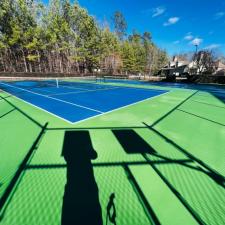 Tennis court cleaning