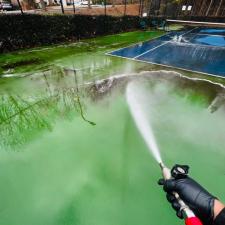 Tennis court cleaning